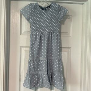 Fehrnvi Blue Isla dot dress- size 4-5- NWOT
